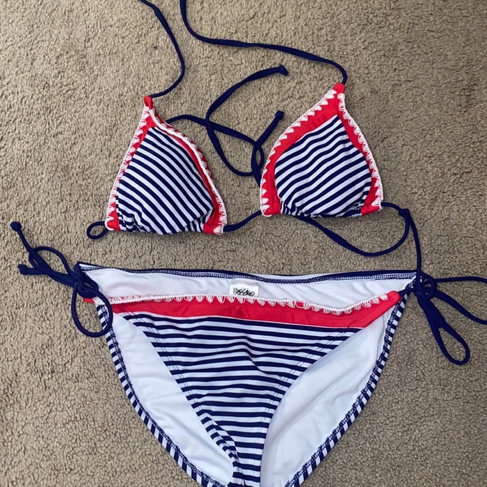 Red white & blue string bikini